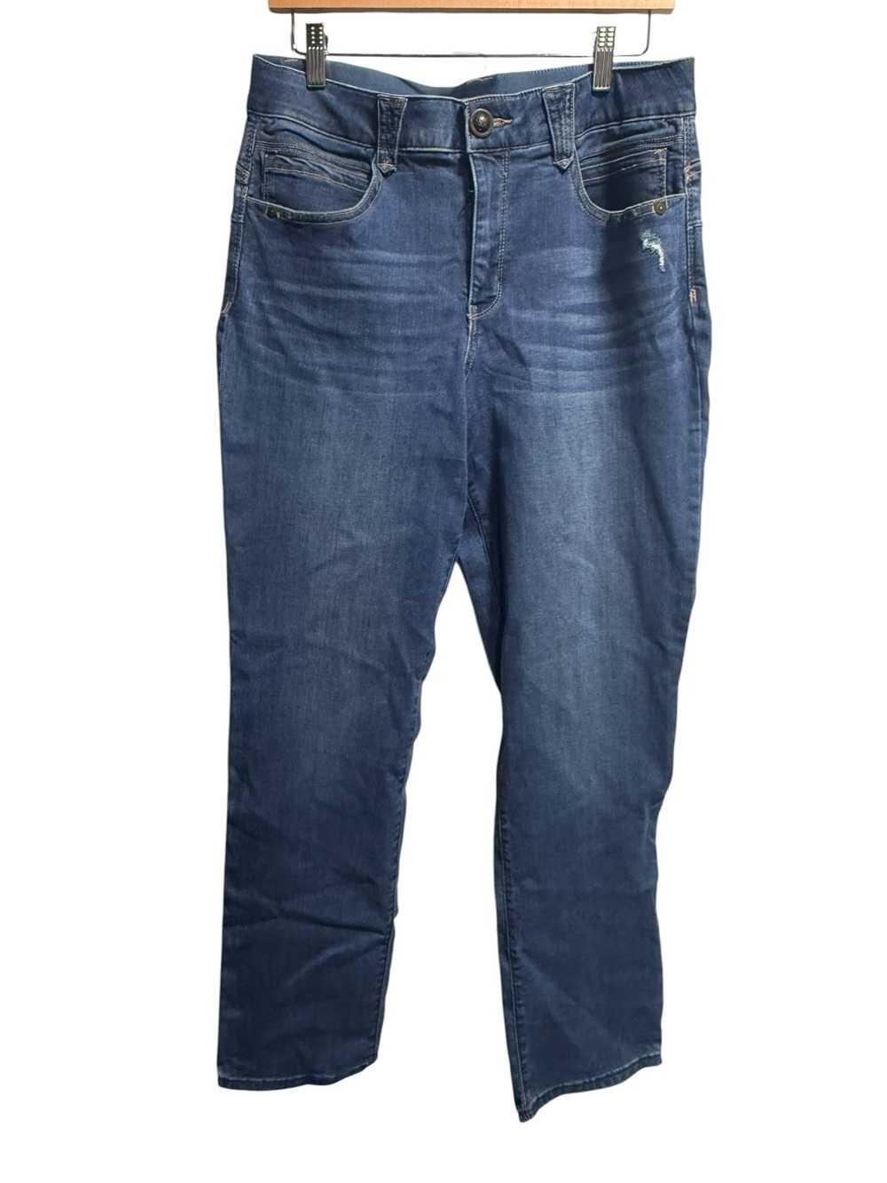 Democracy Absolution Stretch Blue Straight Leg Jeans Size 14 Classic Flattering